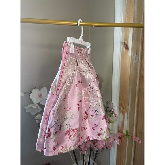 Girls Pink Floral Skirt Lined Dressy Party Tutu Style Size 12/14 Lightweight - Picture 4 of 6